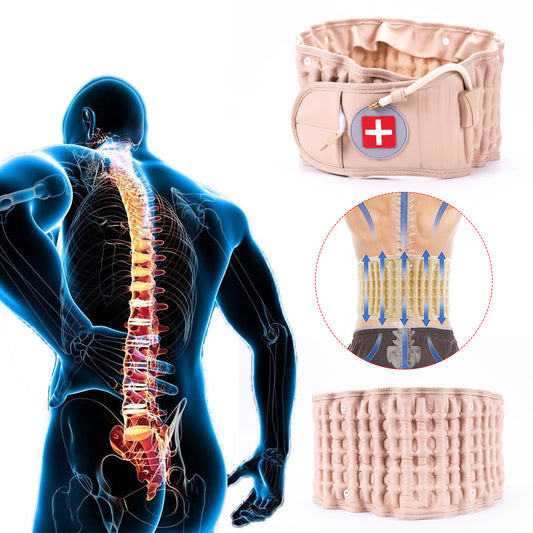 SpineRelief™ Inflatable Lumbar Decompression Belt - Instant Lower Back Pain Relief for Herniated Disc & Sciatica | Wearable Spinal Traction Support