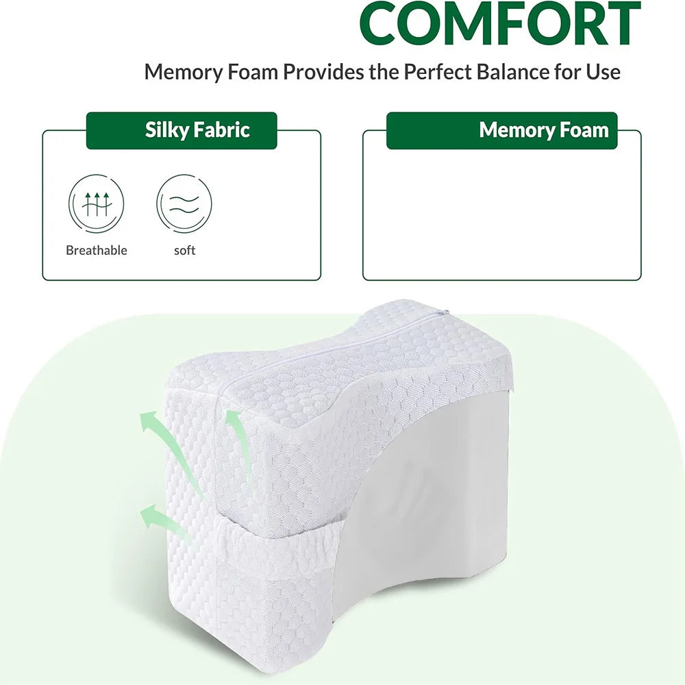 KneeRest™ Memory Foam Knee Pillow with Strap