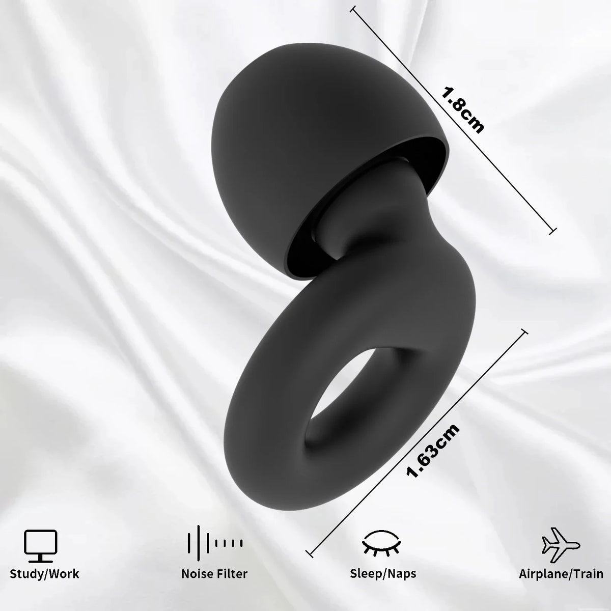 Reusable Silicone Sleep Earplugs