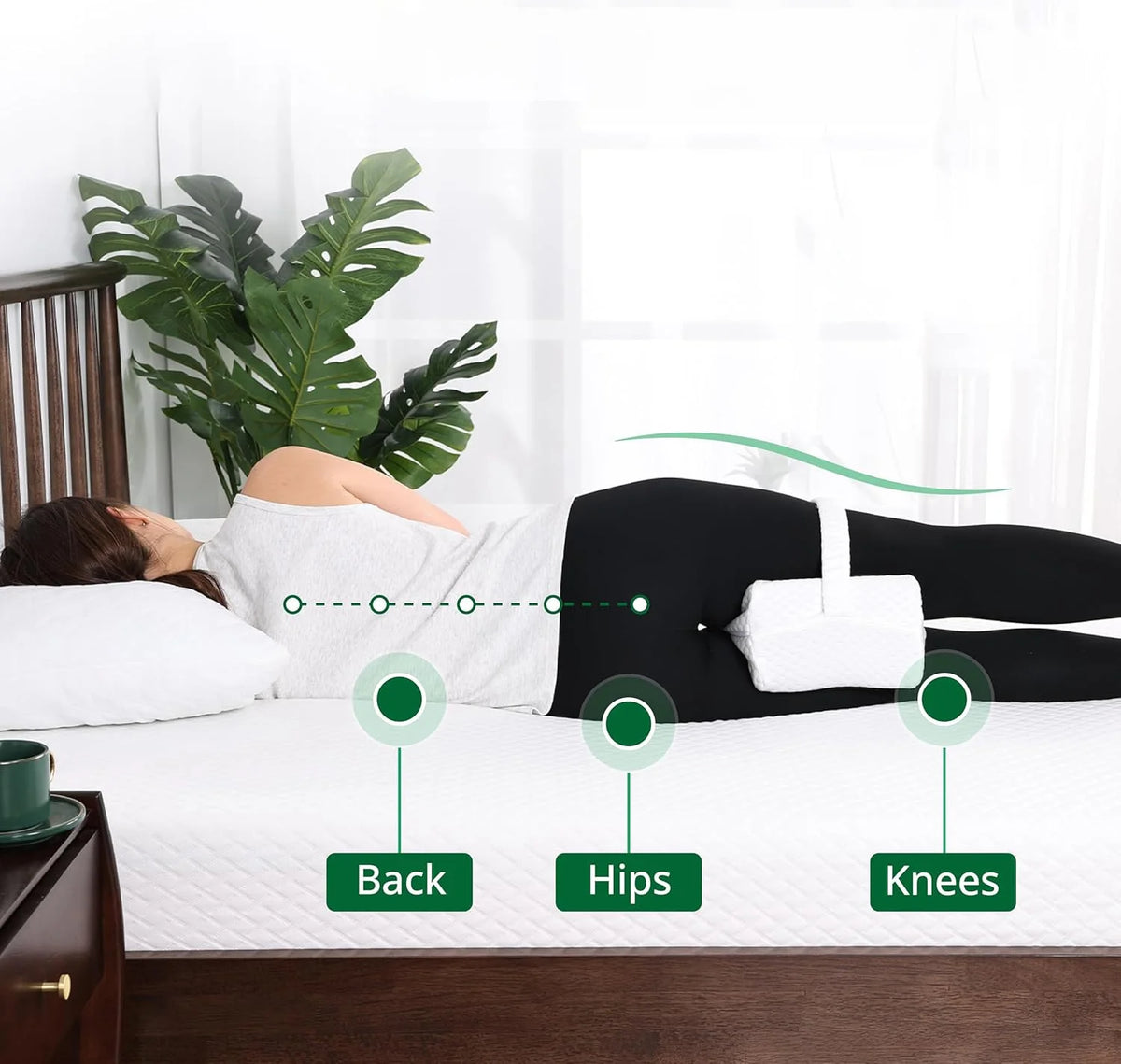 KneeRest™ Memory Foam Knee Pillow with Strap