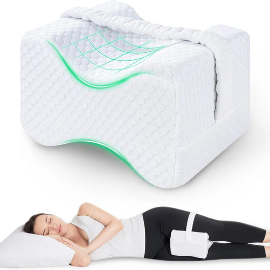 KneeRest™ Memory Foam Knee Pillow with Strap