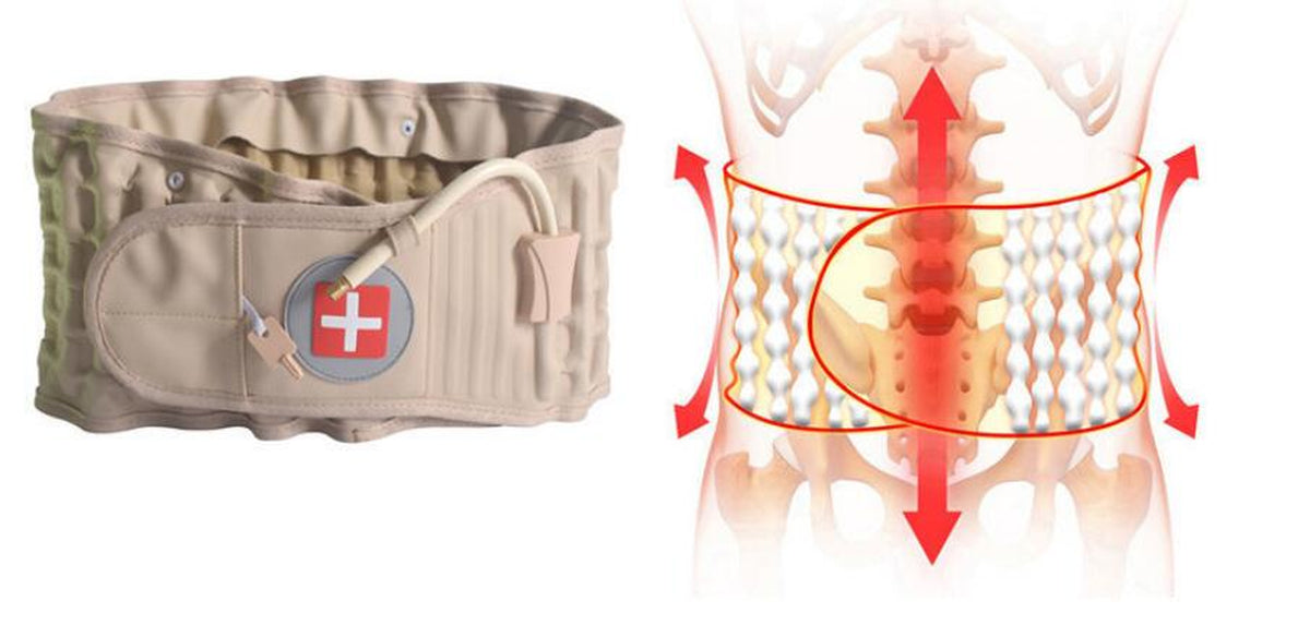 SpineRelief™ Inflatable Lumbar Decompression Belt - Instant Lower Back Pain Relief for Herniated Disc & Sciatica | Wearable Spinal Traction Support